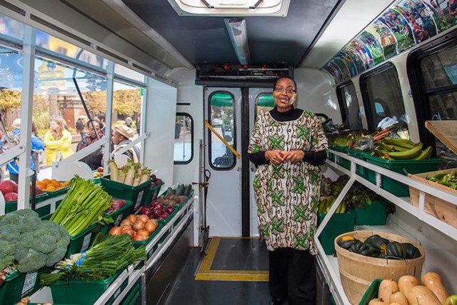 Bus Converted Into Mobile Food Market Provides Low-Income Neighborhoods With Fresh Food