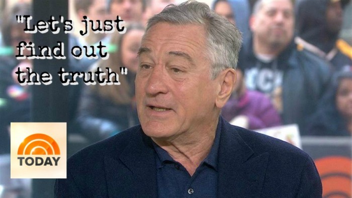Robert De Niro Gets Upset on TODAY About Vaxxed “Something That People Should See”