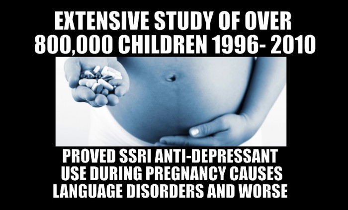 Extensive Study Proves Antidepressants During Pregnancy Can Cause Language Disorders and Worse