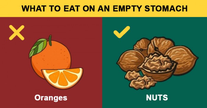 15 Foods to DO and DON’T Eat On An Empty Stomach