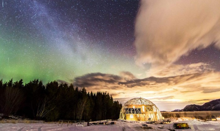 Family Thrives In The Arctic Circle By Building Cob House Inside A Solar Geodesic Dome