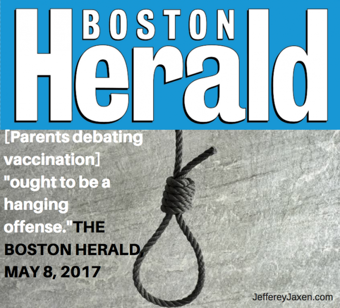 Boston “Hang the Anti-Vaxxers” Protest Rally, May 18, 2017