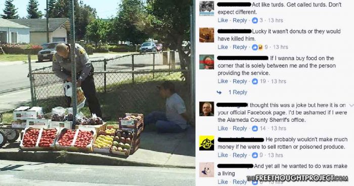Police Try to Justify Photo of Cop Arresting Man Selling Vegetables, Facebook Owns Them