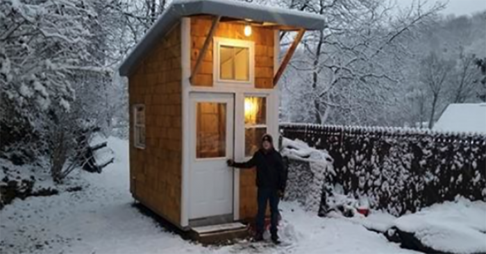 13-Year-Old Builds His Own Tiny House, Look Inside and Be Impressed