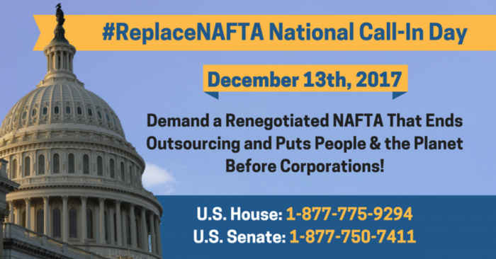 Thunderclap: Replace NAFTA Day of Action National Call In Today
