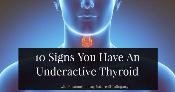 Ten Signs You Have An Underactive Thyroid