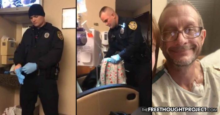 Watch as “Hero” Cops Raid Cancer Patient’s Hospital Room For Treating Cancer With THC Oil