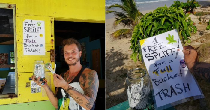 Jamaican Hostel Will Give You a Free Joint In Exchange For Collecting One Bucket of Trash