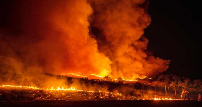 California Wildfire Forces More Than 90,000 Evacuations as High Wind Spurs Blackouts