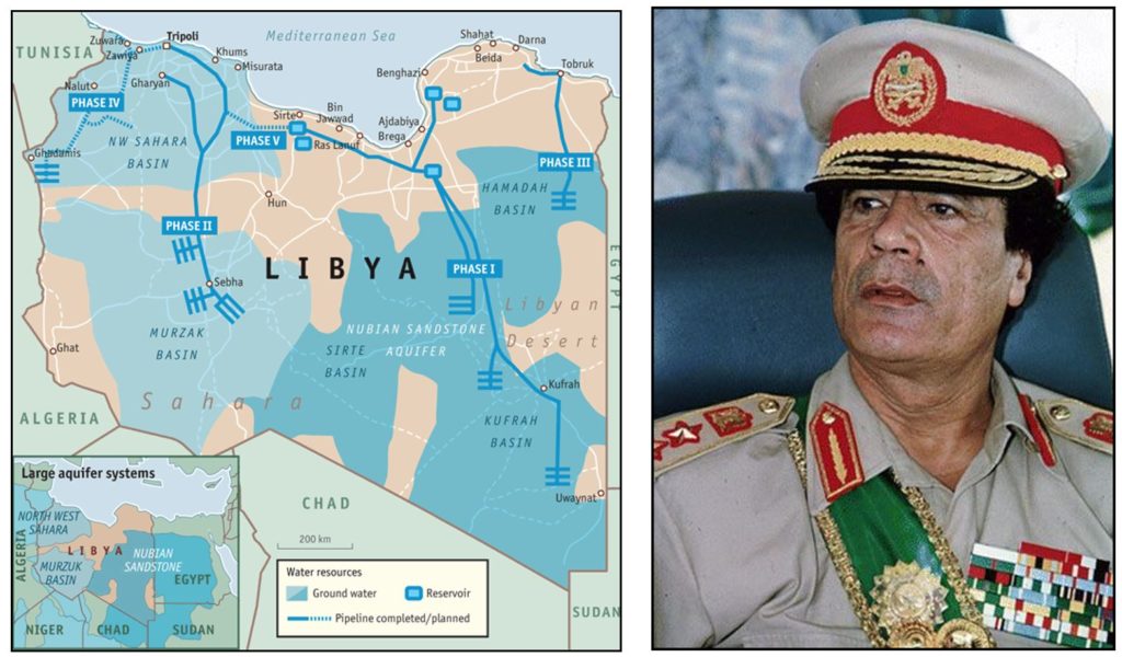 Résultat de recherche d'images pour "gaddafi and water"