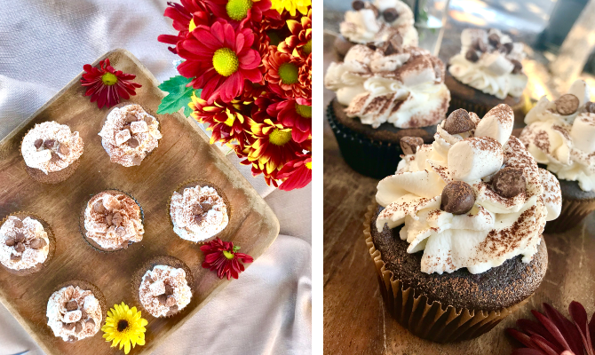 CBD-Infused Hot Chocolate Cupcakes