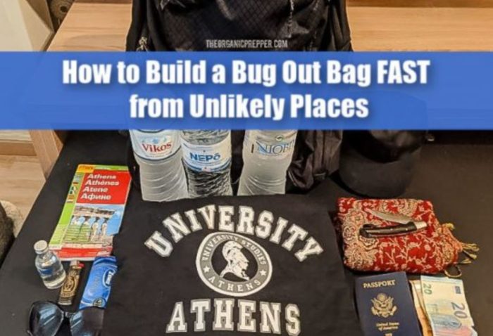 How to Build a Bug Out Bag FAST from Unlikely Places