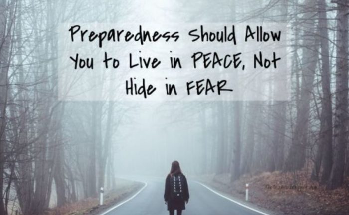 Preparedness Should Allow You to Live in PEACE, Not Hide in FEAR