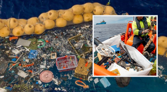 The “Ocean Cleanup” Device is Finally Hauling in Huge Bags of Plastic Garbage