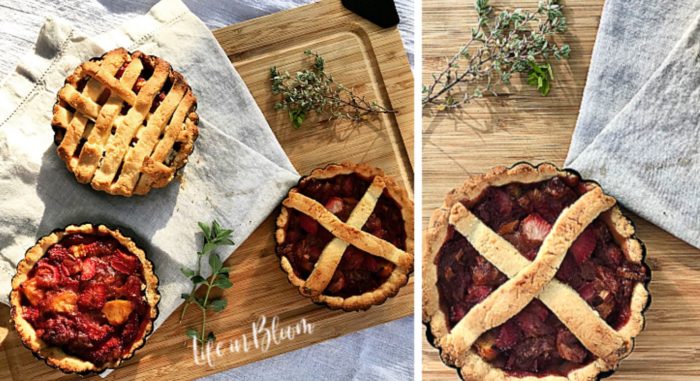 Paleo Strawberry Rhubarb Tarts