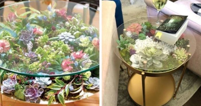 These Tables Were Transformed Into Incredible Succulent Gardens