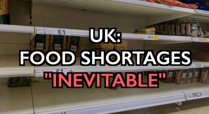 UK: Food Shortages “Inevitable” — “The real food crisis for food supplies starts now.”