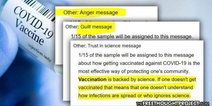 Pro-Vax “Messaging”, Including “Societal Guilt” Was Being Tested 6 Months Before Vaccine Approval