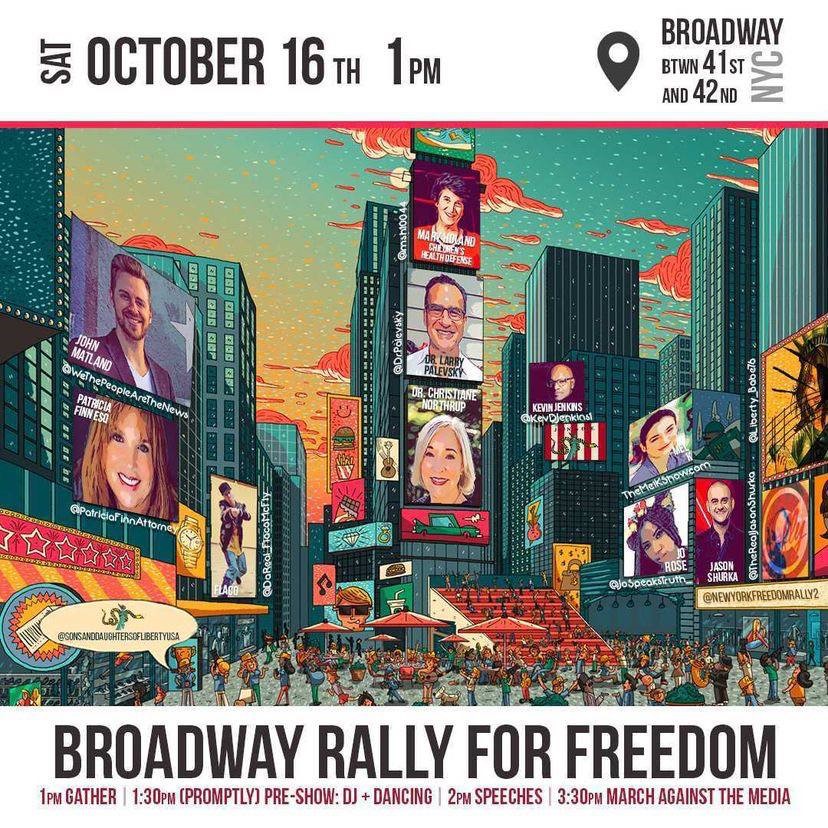 RFK Jr: Times Square Rally For Freedom Oct 16 (Updated – Photos) Rfk3