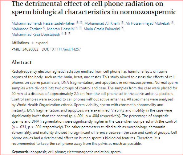 EMF/RF/5G 30 New Papers on Electromagnetic Fields and Biology or Health