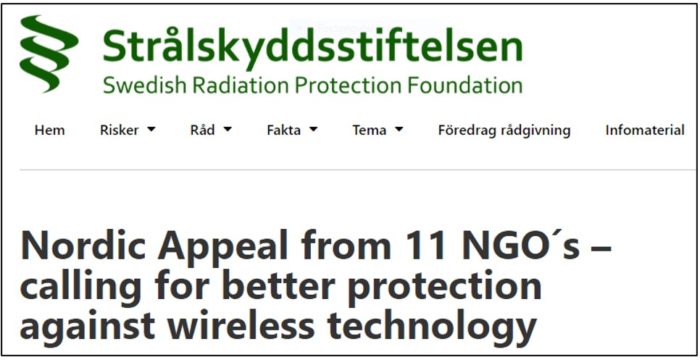 Nordic Appeal from 11 NGO´s – Calling for Better Protection Against Wireless Technology