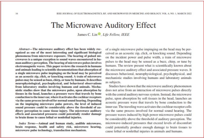 In Defense of Crickets, Part 2 of 3; EMR Australia: Wireless Radiation, Hearing Problems, and Havana